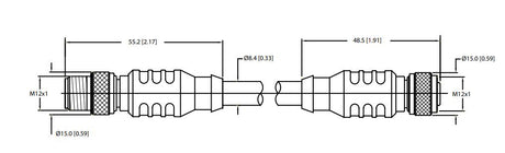 Product of Maretron Dm-Db1-Df-02.0 Double Ended Cord Set