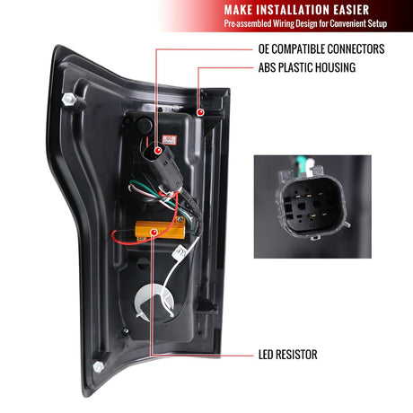 Product of Spec-D Tuning LT-F15018JMLED-TM Tail Light Assembly 