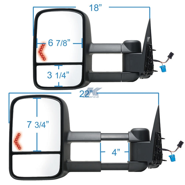 K-Source 62075-76g Exterior Towing Mirror||62075-76g_1.Jpg||86||k816207576g||868770