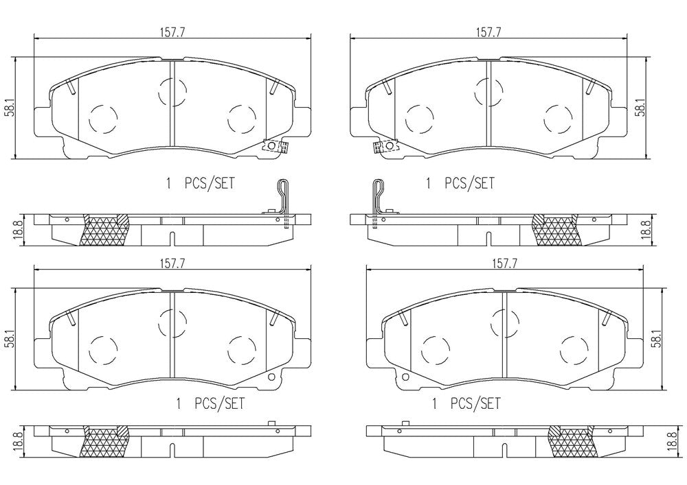 Product of Brembo P28087N Brake Pad - Set Of 4 
