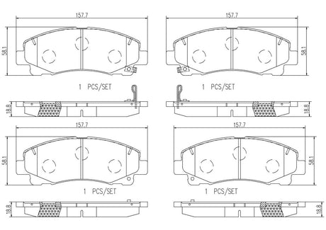 Product of Brembo P28087N Brake Pad - Set Of 4 