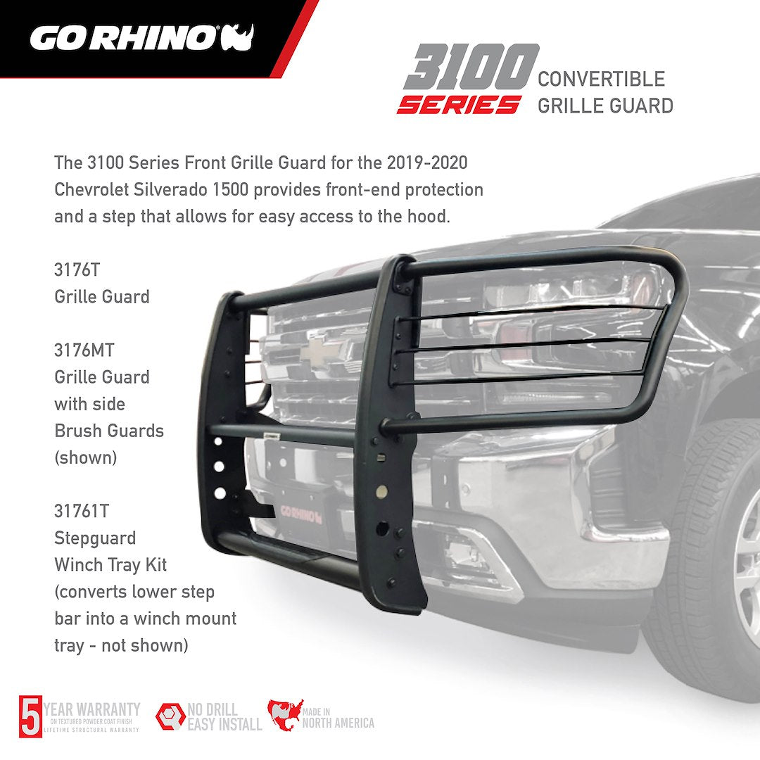Product of Go Rhino 3176MT Grille Guard Modular Black Textured 