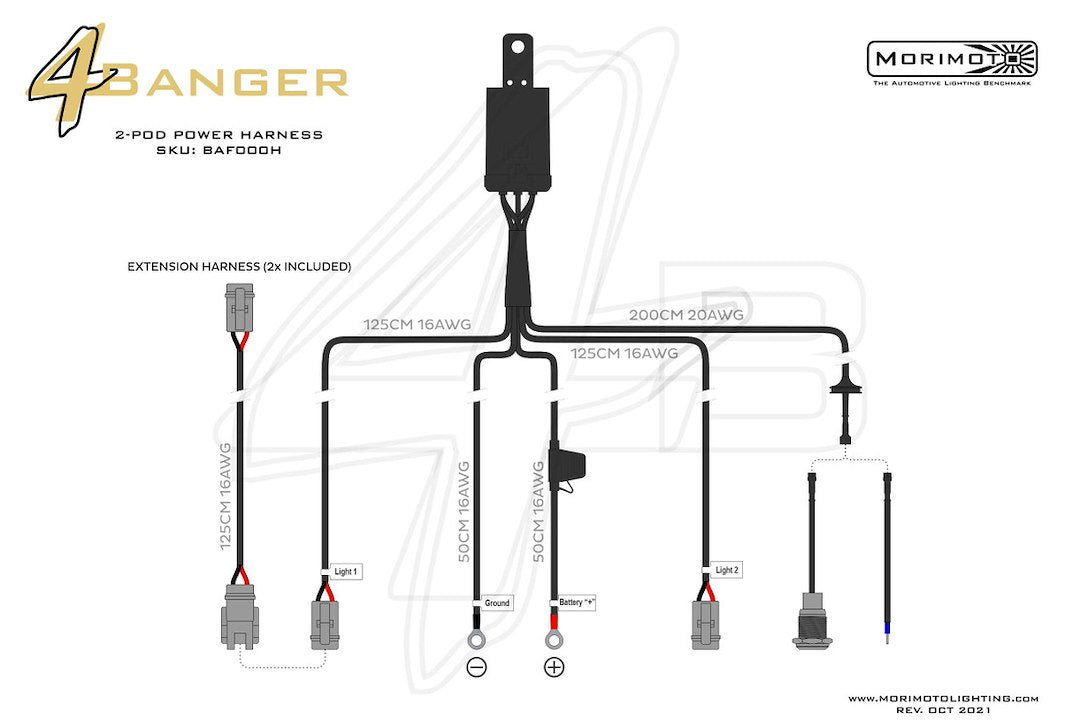 Morimoto Baf000h Driving/ Fog Light Wiring Harness||baf000h_6.Jpg||91||mrmbaf000h||2257104