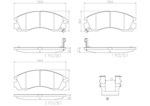 Product of Brembo P54017N Brake Pad - Set Of 4 