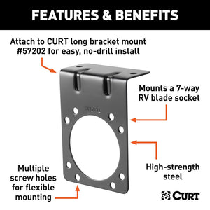Curt 58291 Trailer Wiring Connector Mounting Bracket||58291_3008x1990_Fa.Jpg||87||c9358291||875259
