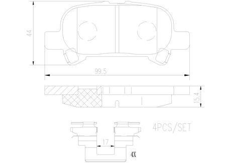 Product of Brembo P83110N Brake Pad - Set Of 4 