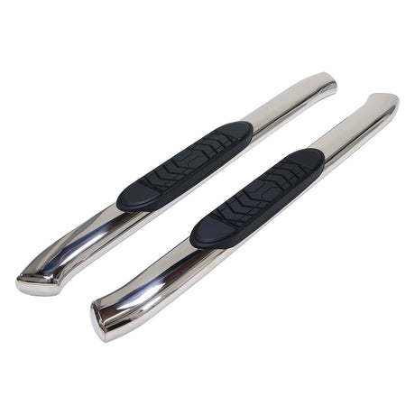 Product of TrailFX A7072S TFX 5" Oval Bent Side Bars Nerf Bar With Surface Steps 
