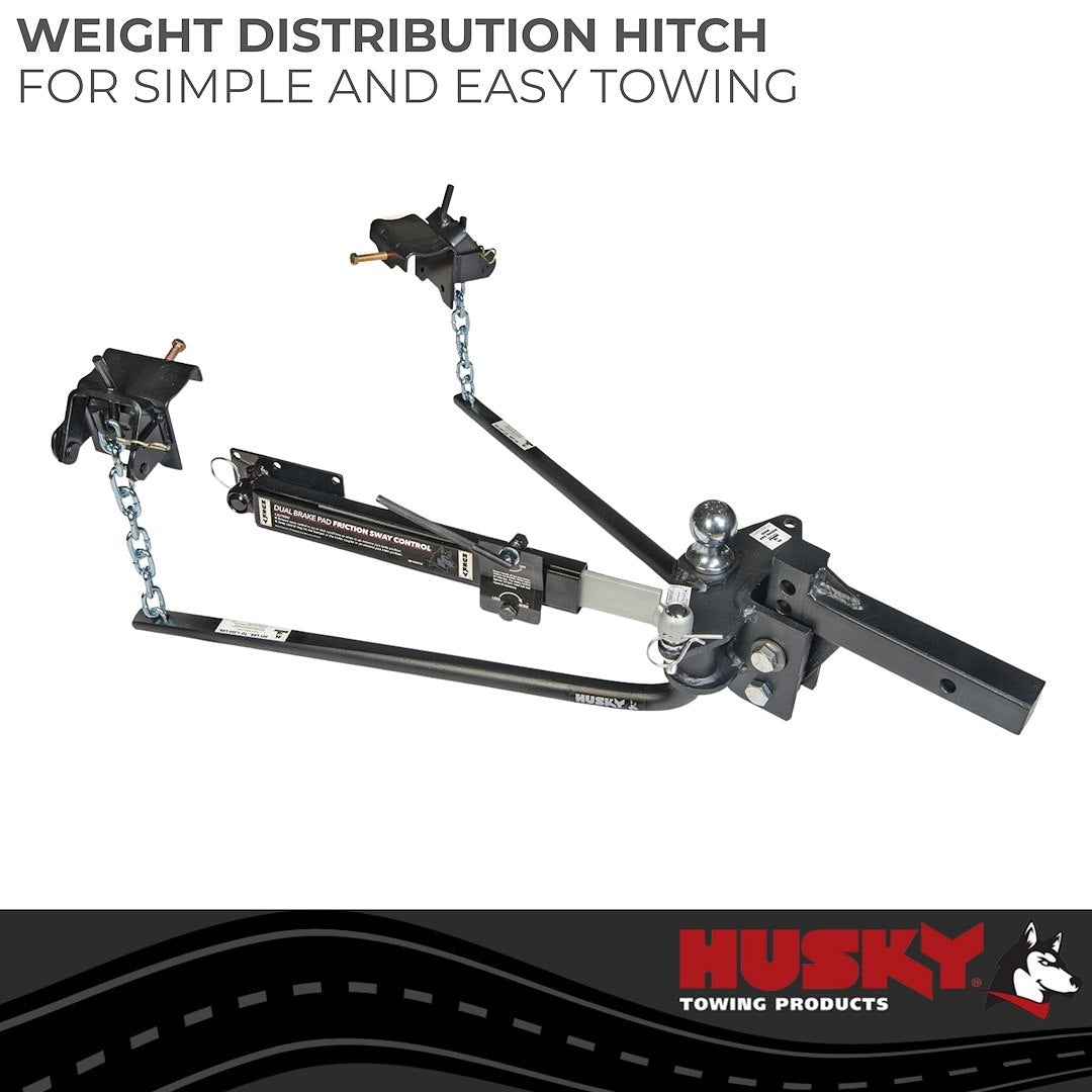 Product of Husky Towing 31986 6000 Pound Round Bar Weight Distribution Hitch 
