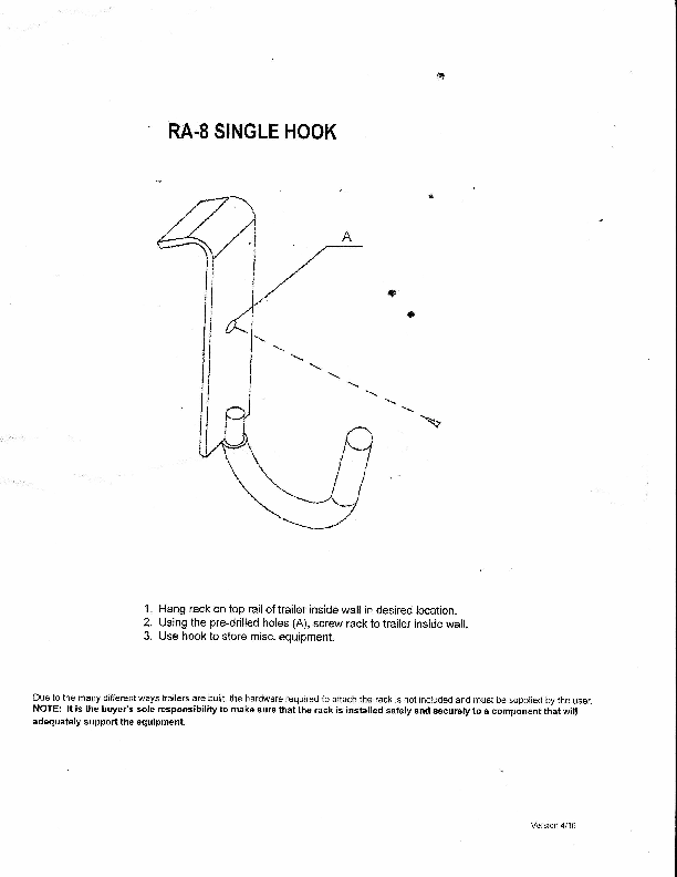 Product of Rack-Em Ra-8 Multi Purpose Hook