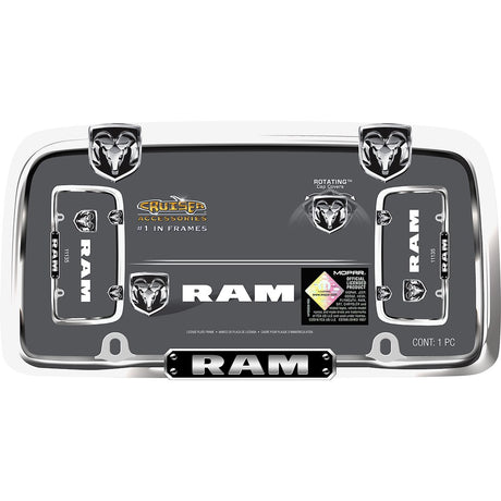 Cruiser 11135 License Plate Frame||11135_P01-Ram_Chrome_Black-Inpack.Jpg||86||c3411135||1177491