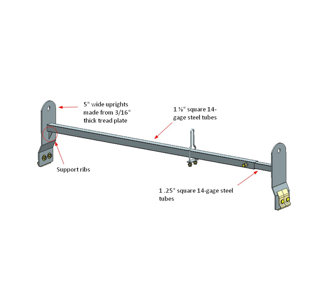 Product of Black Horse Offroad TR-WRG2 150 Pound No Steel Ladder Rack 