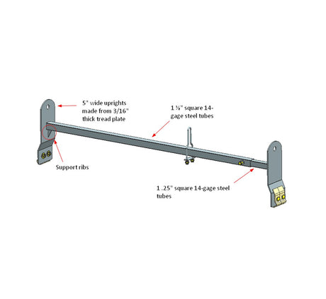 Product of Black Horse Offroad TR-WRG2 150 Pound No Steel Ladder Rack 