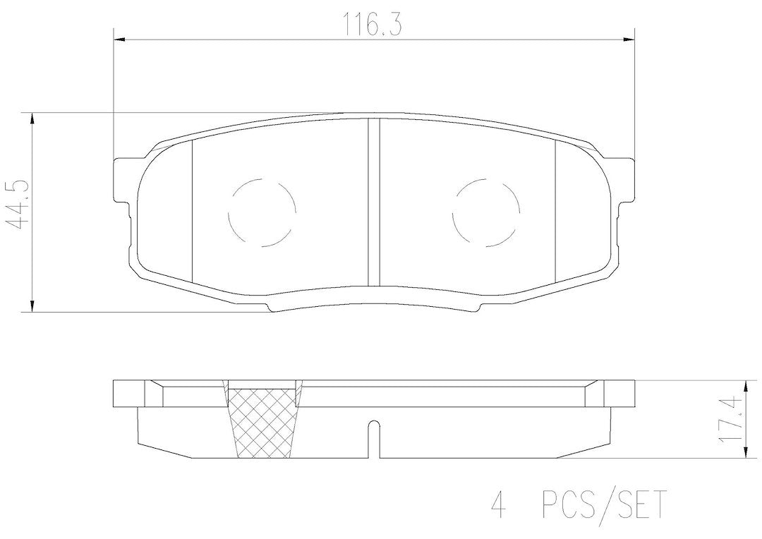 Product of Brembo P83098N Brake Pad - Set Of 4 