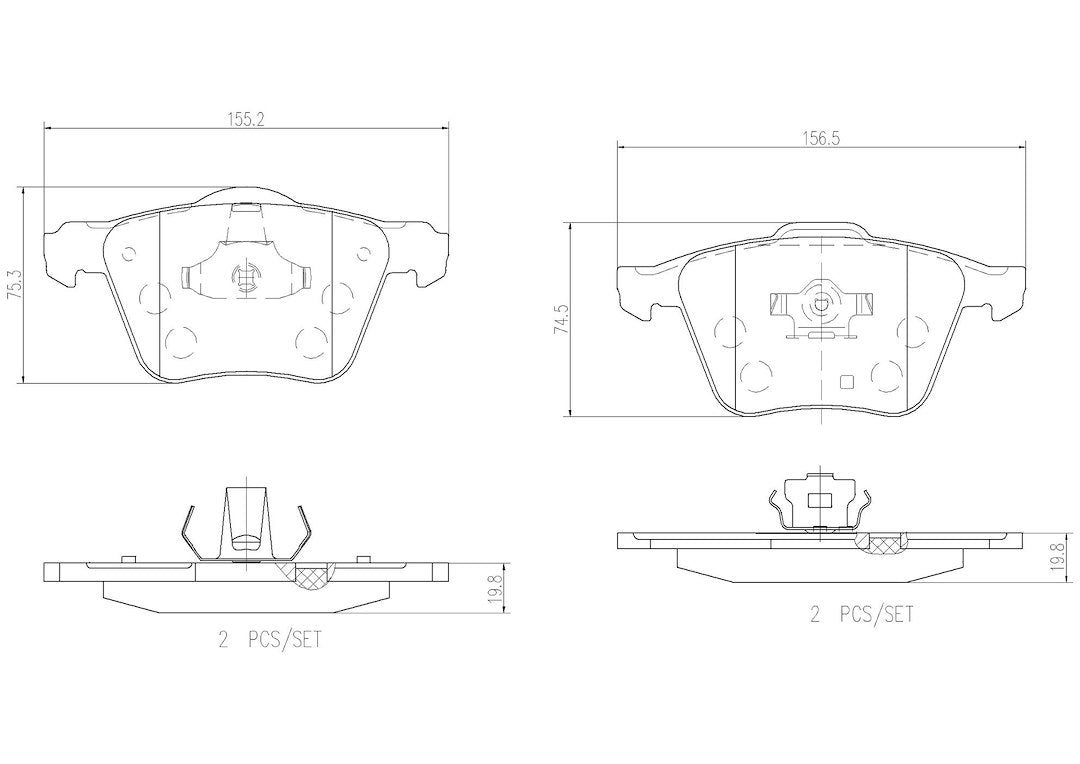 Product of Brembo P86018N Brake Pad - Set Of 4 