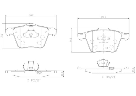 Product of Brembo P86018N Brake Pad - Set Of 4 
