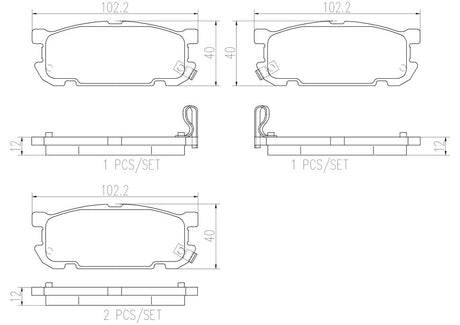 Product of Brembo P49030N Brake Pad - Set Of 4 