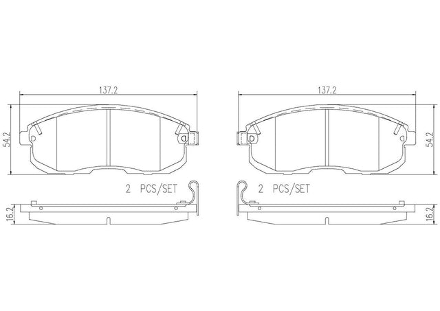 Product of Brembo P56065N Brake Pad - Set Of 4 