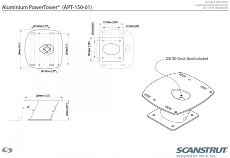 Scanstrut Apt-150-01 Radar Antenna Mount||apt-150-01_1.Png||86||scaapt15001||1006849