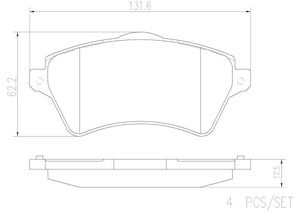 Product of Brembo P44011N Brake Pad - Set Of 4 