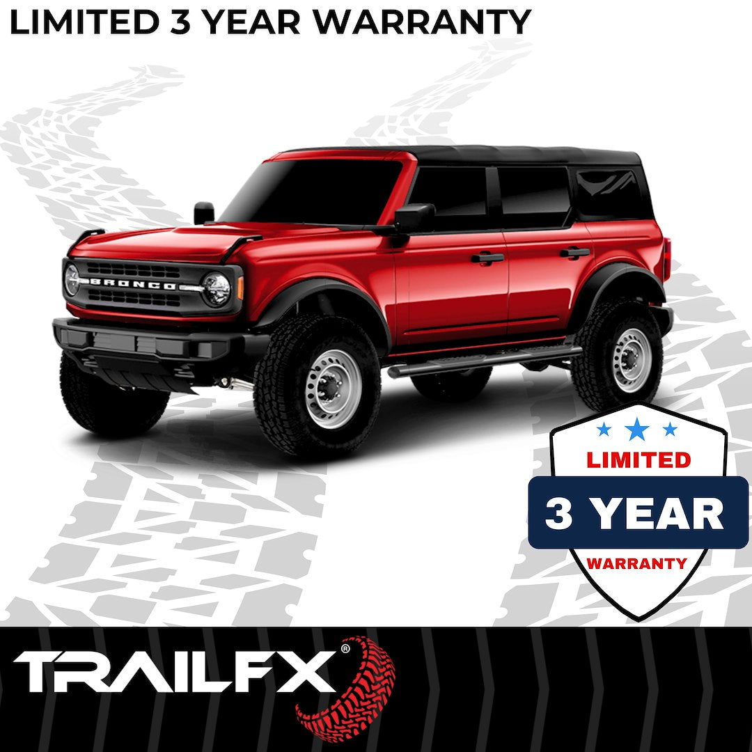 Product of TrailFX A1555T TFX 4" Oval Tube Side Steps Nerf Bar With Surface Steps 