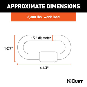 Curt 82932 Trailer Safety Chain Quick Link||82932_3008x1990_Ca.Jpg||88||c9382932||1376728
