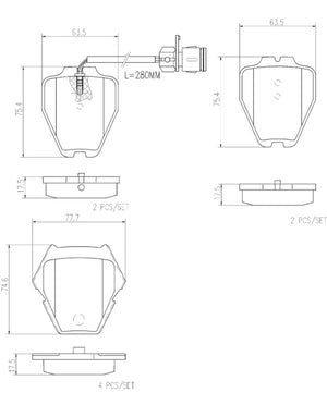 Brembo P85054n Brake Pad||p85054n_R.Jpg||86||brmp85054n||2091777
