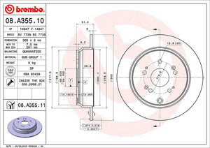 Product of Brembo 08A35511C02 Solid 1 Piece Brake Rotor 