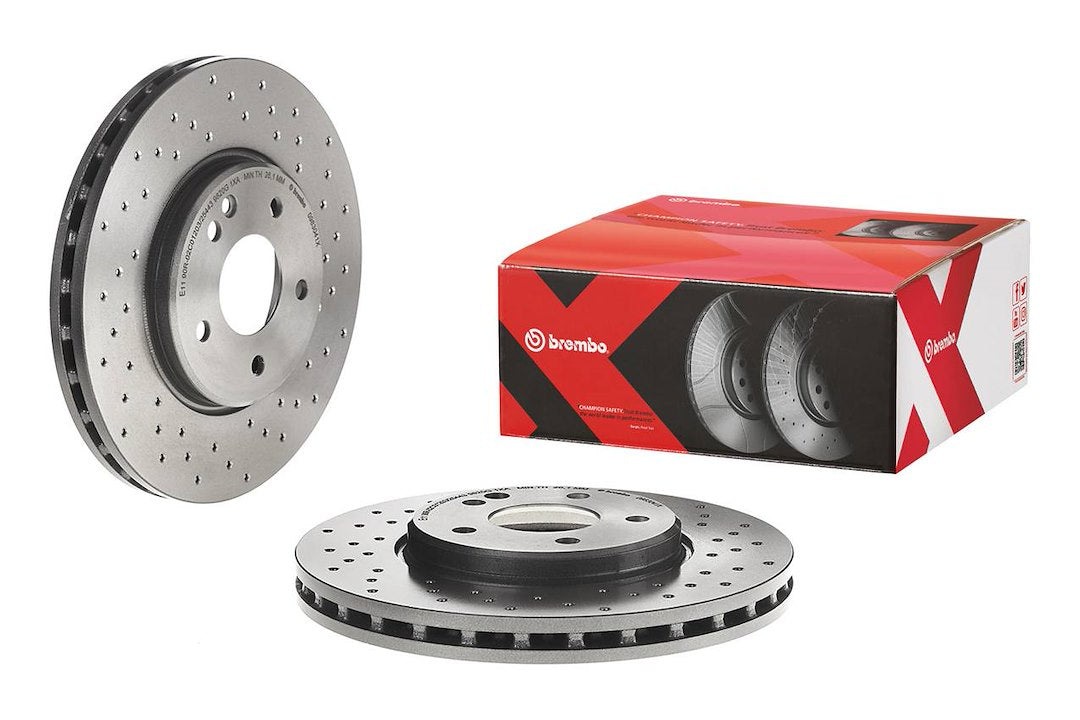Product of Brembo 0983041XC02 Xtra Vented Cross Drilled 1 Piece Brake Rotor 