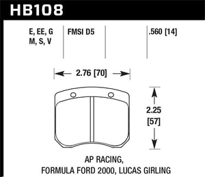 Product of Hawk Performance HB180B.560 Performance/ Street Brake Pad - Set Of 4 