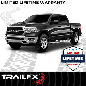Product of TrailFX A0046S TFX Round Tube Side Steps Nerf Bar With Surface Steps 