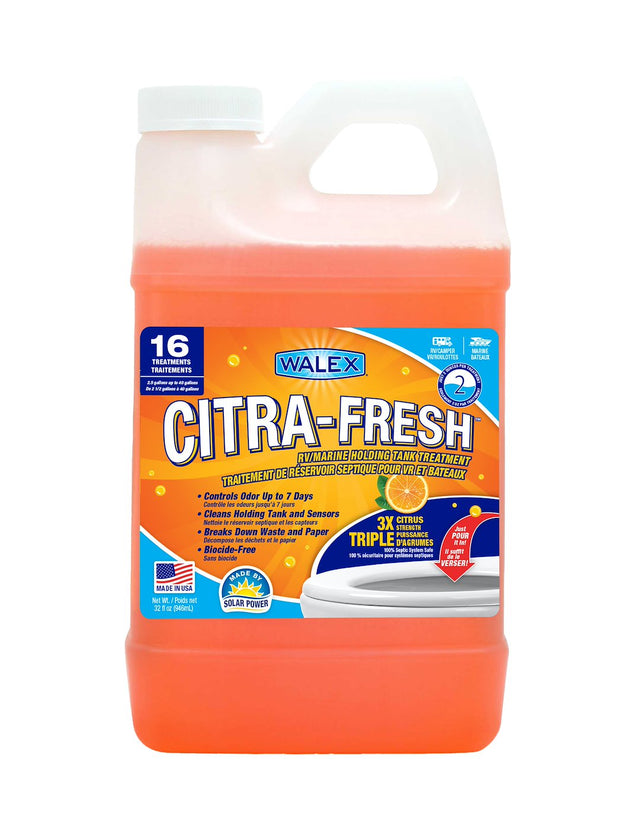 Walex Citrafr32ca Waste Holding Tank Treatment||citrafresh_32ozbilingual_Composite_11-22-24.Jpg||85||w62itrafr32ca||1703412