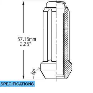 Product of Coyote Wheel Accessories 631167XL 60 Degree Conical 9/16x18 Lug Nut 