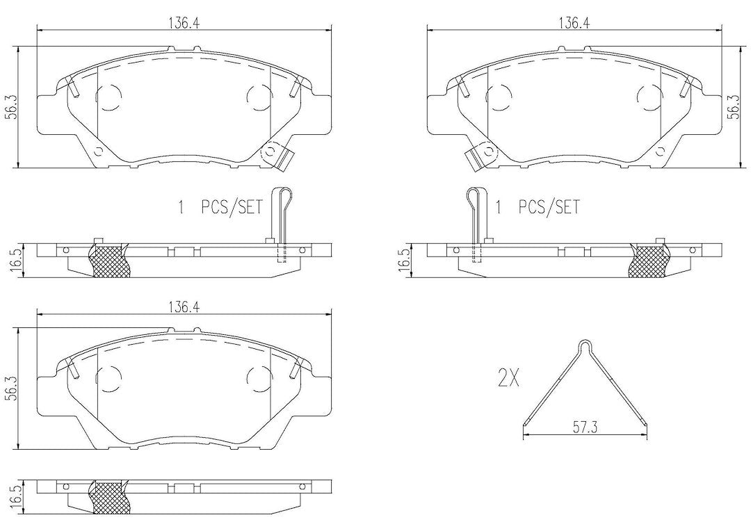 Product of Brembo P28050N Brake Pad - Set Of 4 