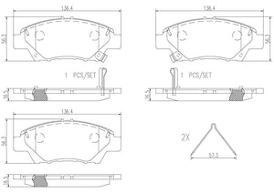 Product of Brembo P28050N Brake Pad - Set Of 4 