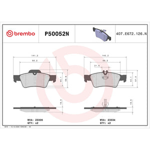 Brembo P50052n Brake Pad||p50052n_Drw.Jpg||91||brmp50052n||1753395
