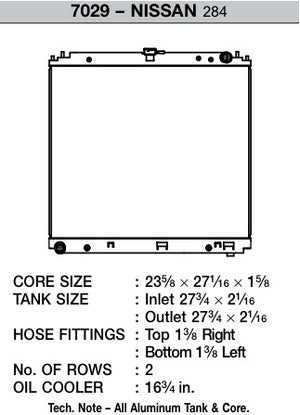 Product of Csf 7029 Radiator