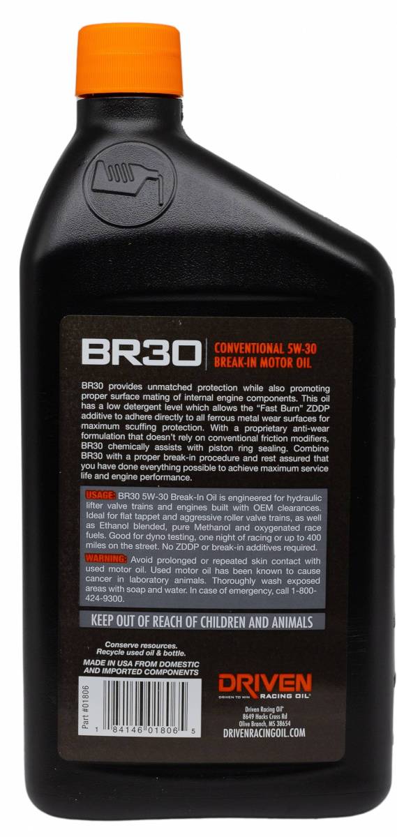Product of Driven Racing Oil/ Joe Gibbs 01806 Break-In Oil