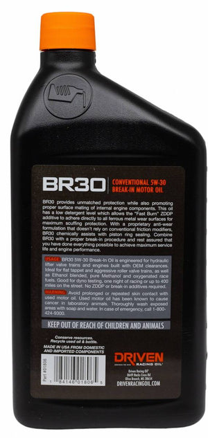 Product of Driven Racing Oil/ Joe Gibbs 01806 Break-In Oil