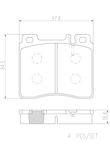 Product of Brembo P50018N Brake Pad - Set Of 4 