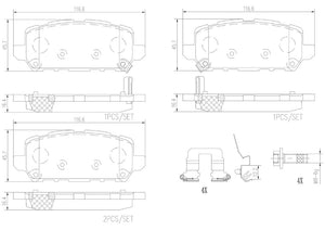 Product of Brembo P28090N Brake Pad - Set Of 4 