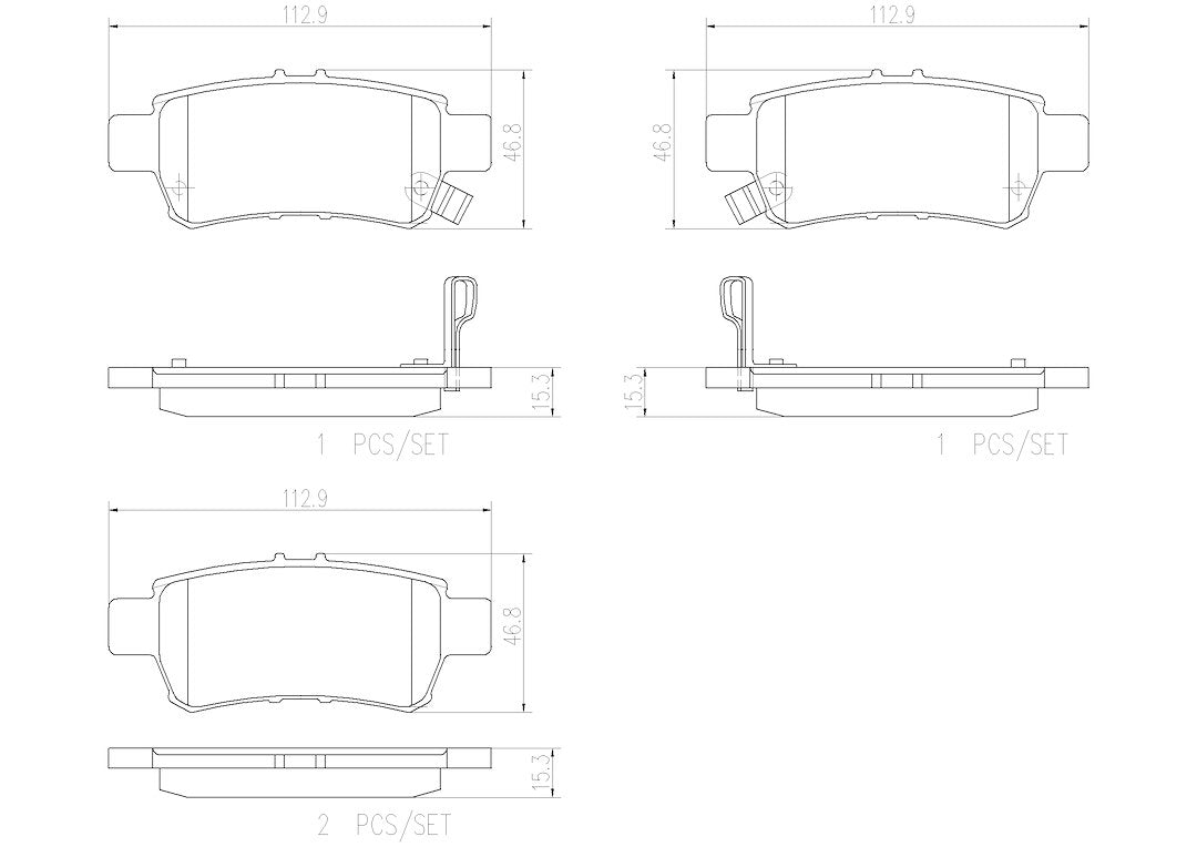 Product of Brembo P28062N Brake Pad - Set Of 4 