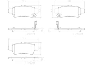 Product of Brembo P28062N Brake Pad - Set Of 4 