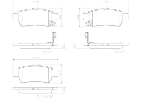 Product of Brembo P28062N Brake Pad - Set Of 4 