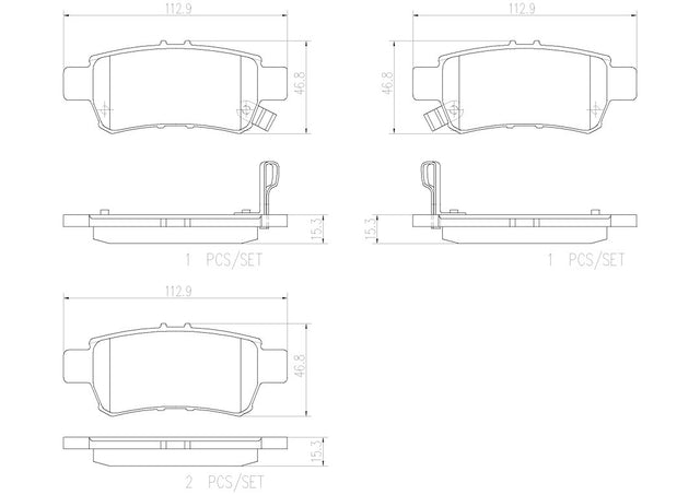 Product of Brembo P28062N Brake Pad - Set Of 4 