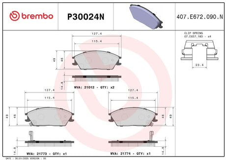 Brembo P30024n Brake Pad||p30024n_2.Jpg||86||brmp30024n||2091706