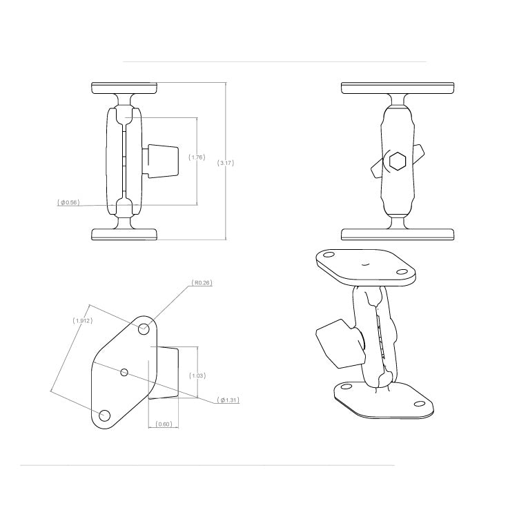 Ram Mounts Ram-A-101u Cell Phone Mount||ram-A-101u_1.Jpg||86||r1hrama101u||1560283