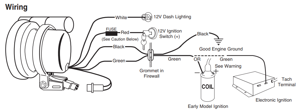 Product of Equus Gauges E5080 Tachometer