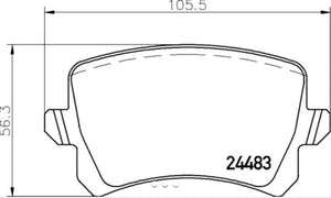 Product of Hella 355025331 Brake Pad - 
