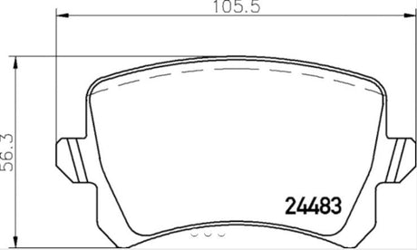 Product of Hella 355025331 Brake Pad - 