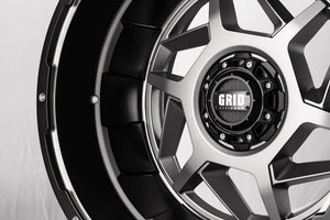 Product of Grid Wheels 17x9 Anthracite With Black Lip Wheel - 6x4.72 Bolt Pattern 
